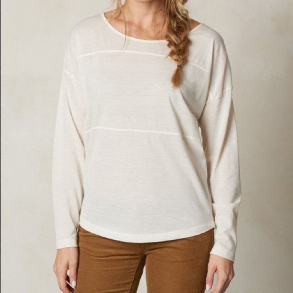 Prana Women's long sleeve shirt, cream, X-Large